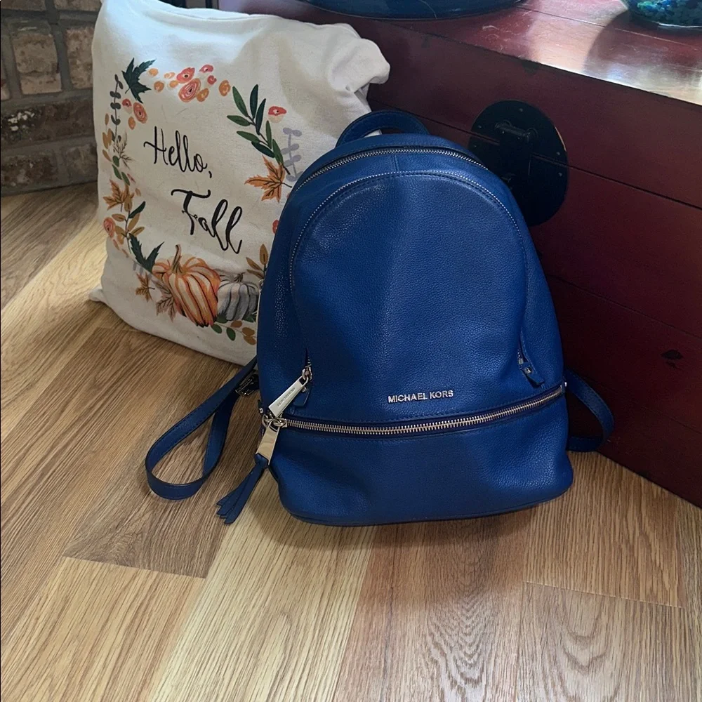 Michael Kors Royal Blue Backpack